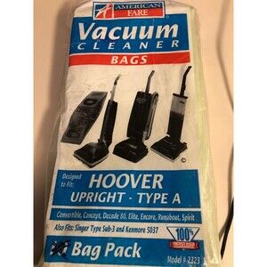American Fare Vacuum Cleaner Bags for Hoover Upright Type A-7 Bags